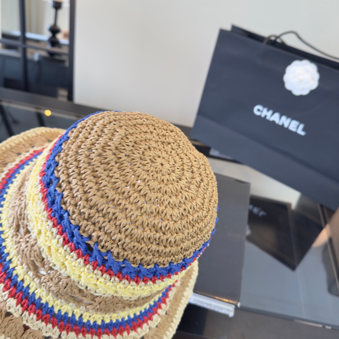 Chanel Multicolor Knitted Bucket Hat 400750