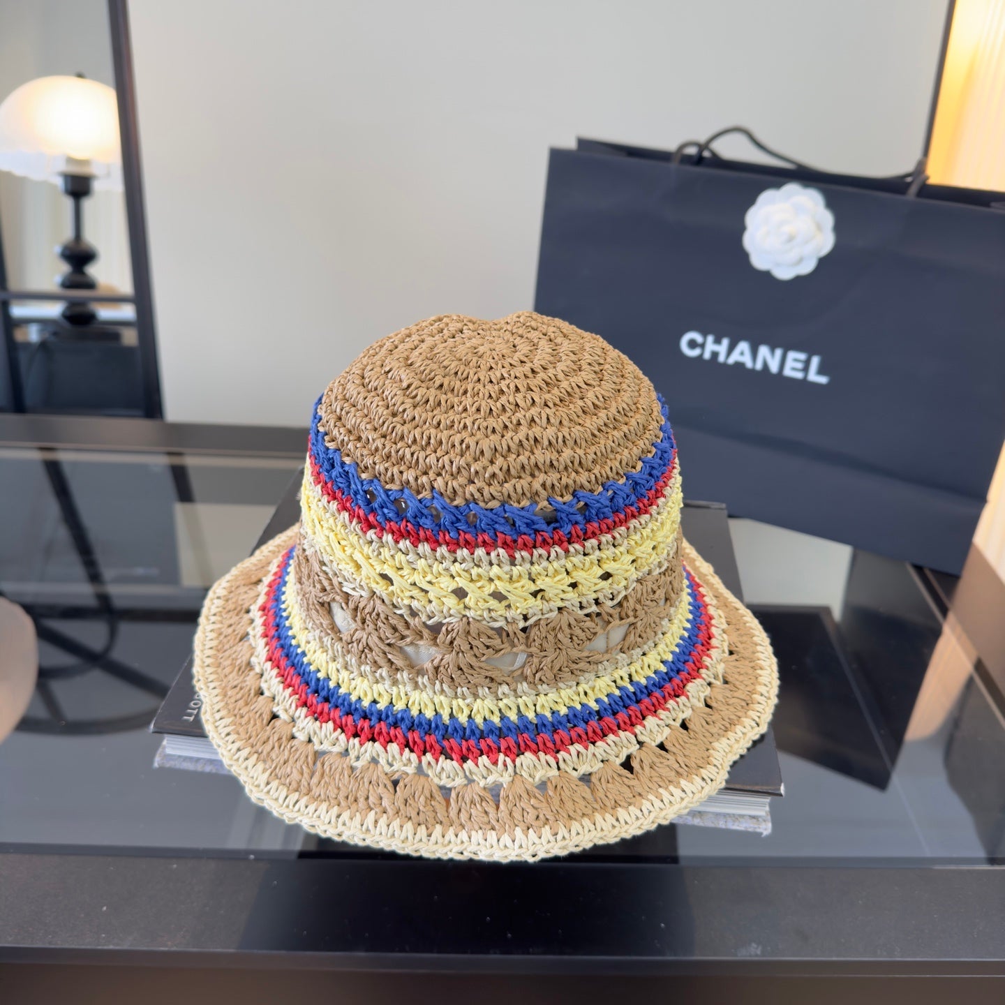 Chanel Multicolor Knitted Bucket Hat 400750