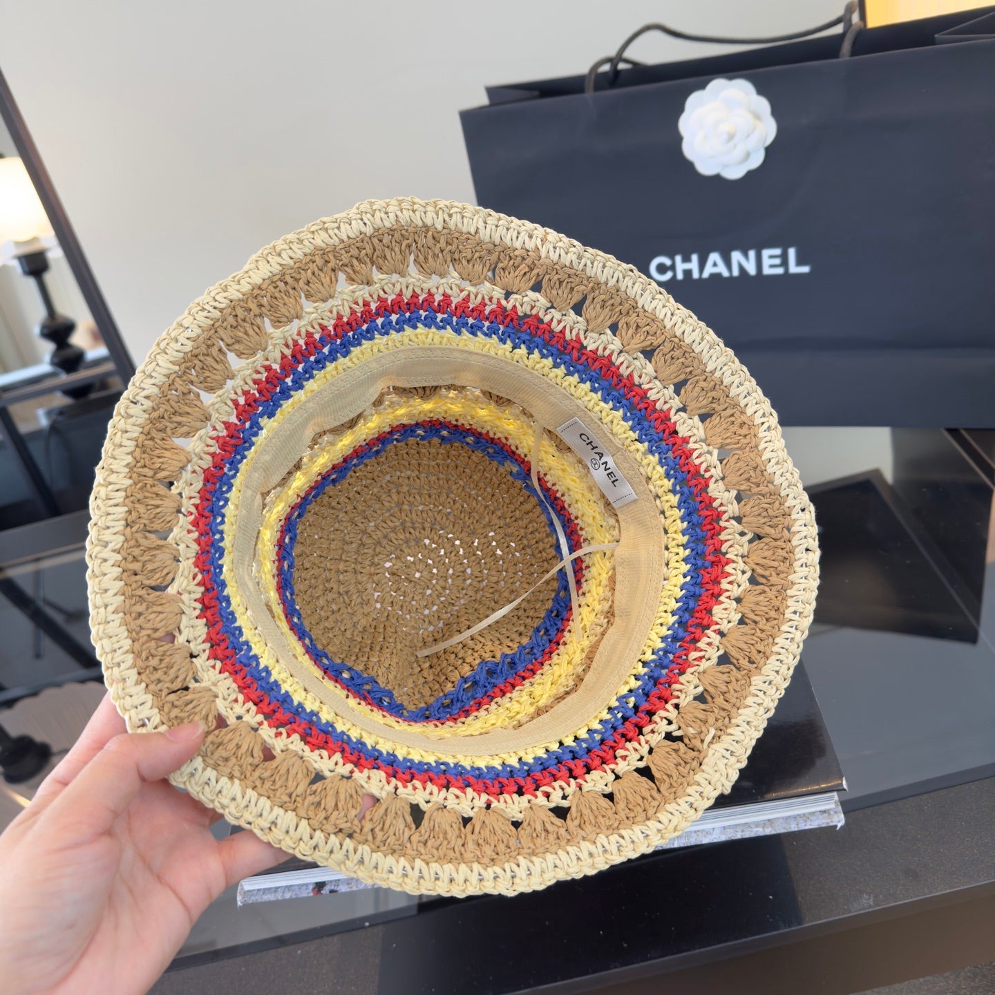 Chanel Multicolor Knitted Bucket Hat 400750