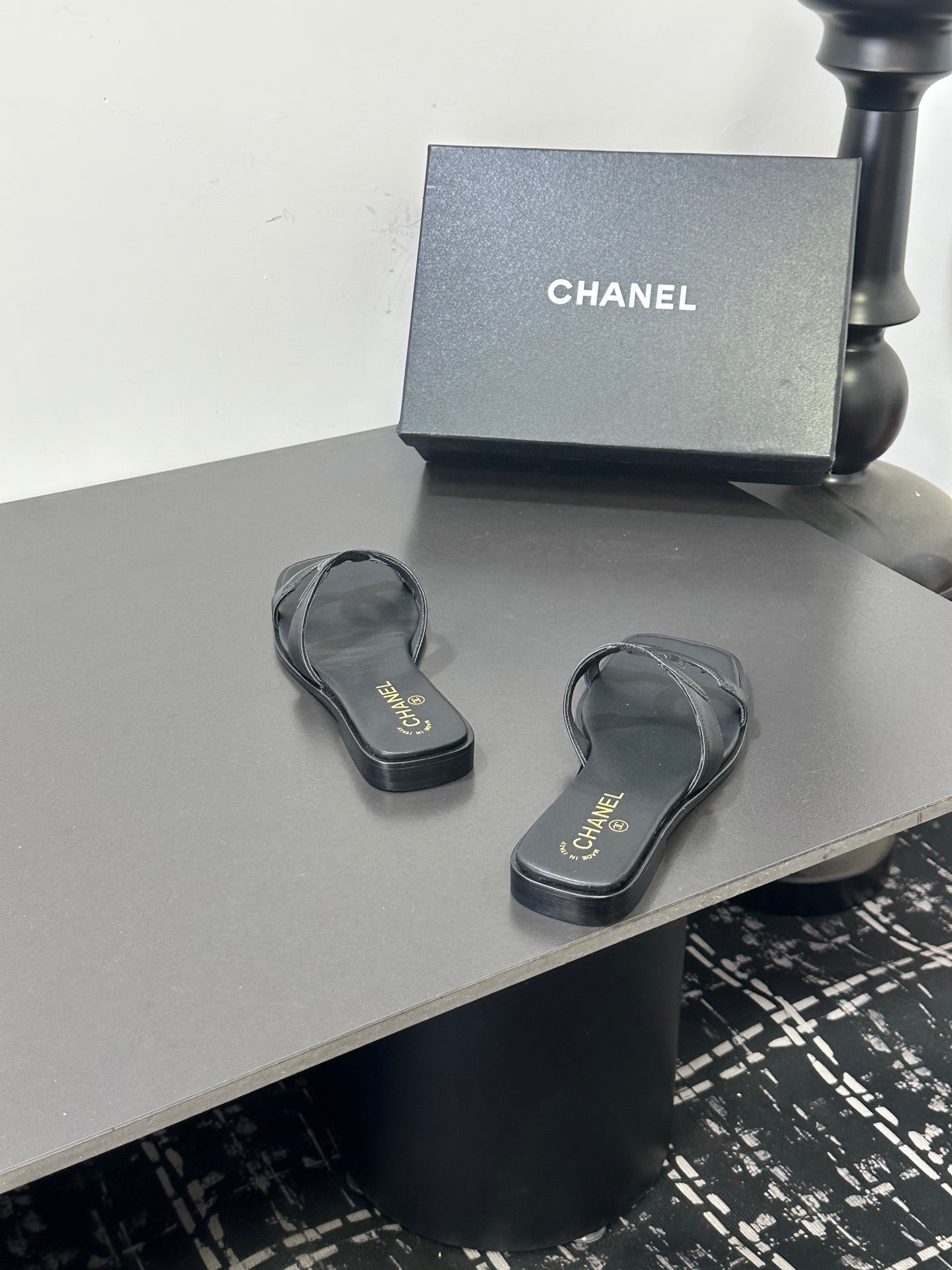 Chanel 2026 Double C Slipper Suede Lambskin 666875