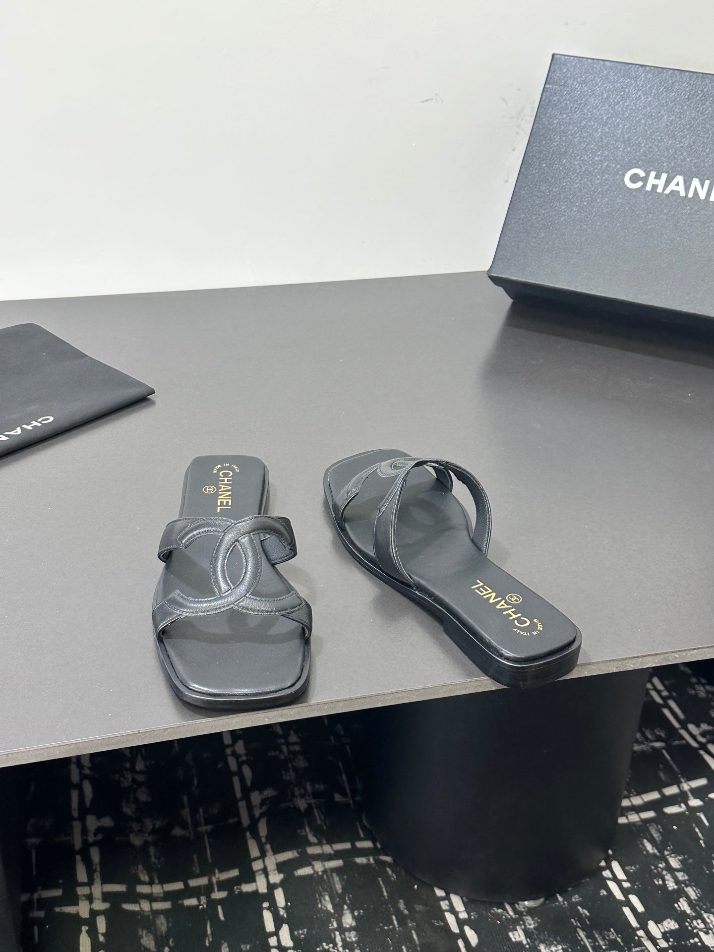 Chanel 2026 Double C Slipper Suede Lambskin 666875
