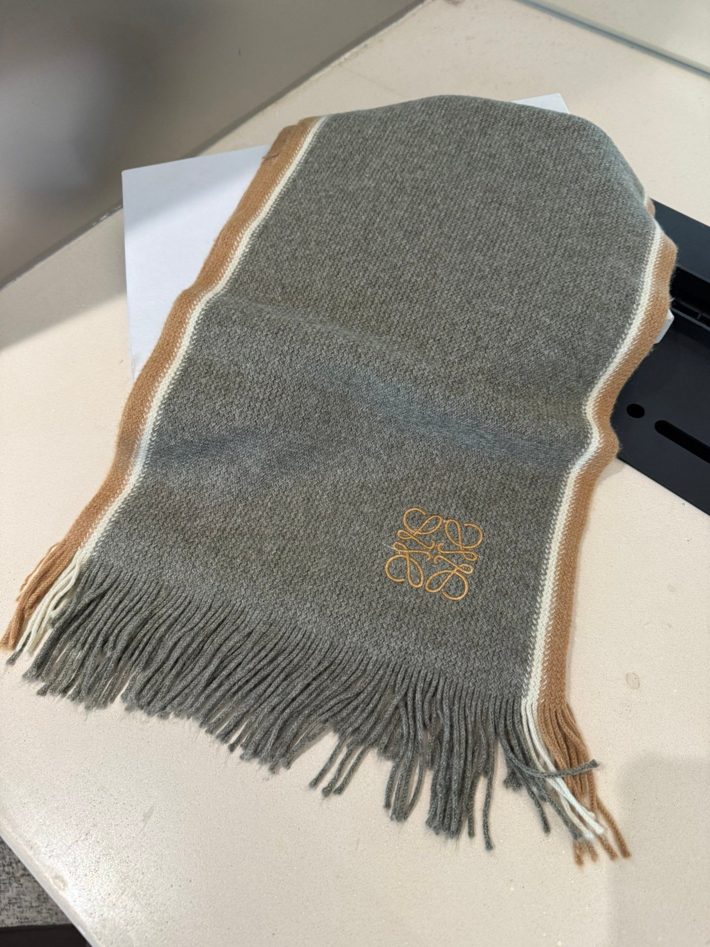 Loewe Scarf 180CM  Dark Green Cashmere 968540