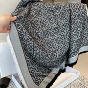 Loewe Scarf 140CM Black Gray Cashmere 100112