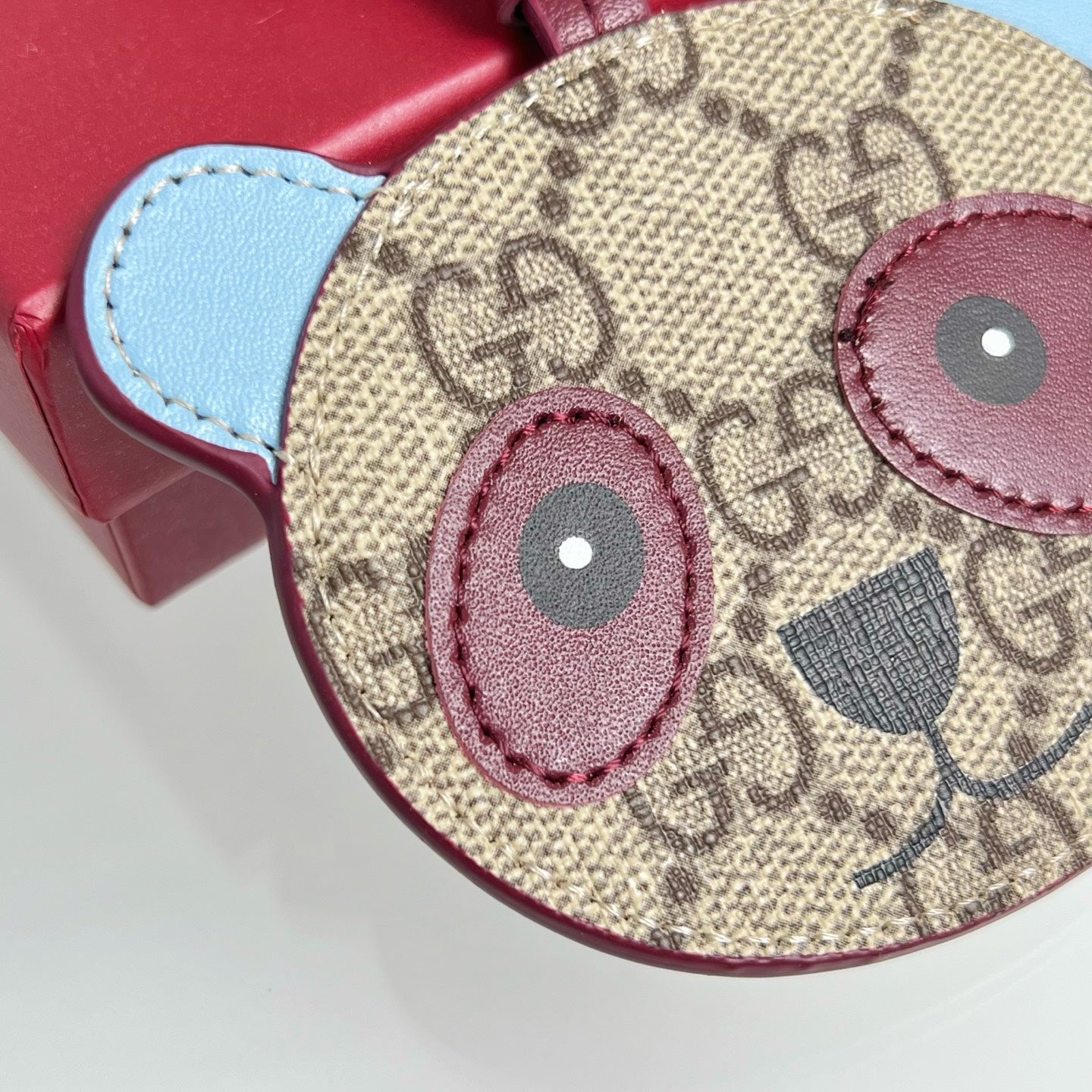 Gucci  Etoupe Red Blue Panda Bag Charm