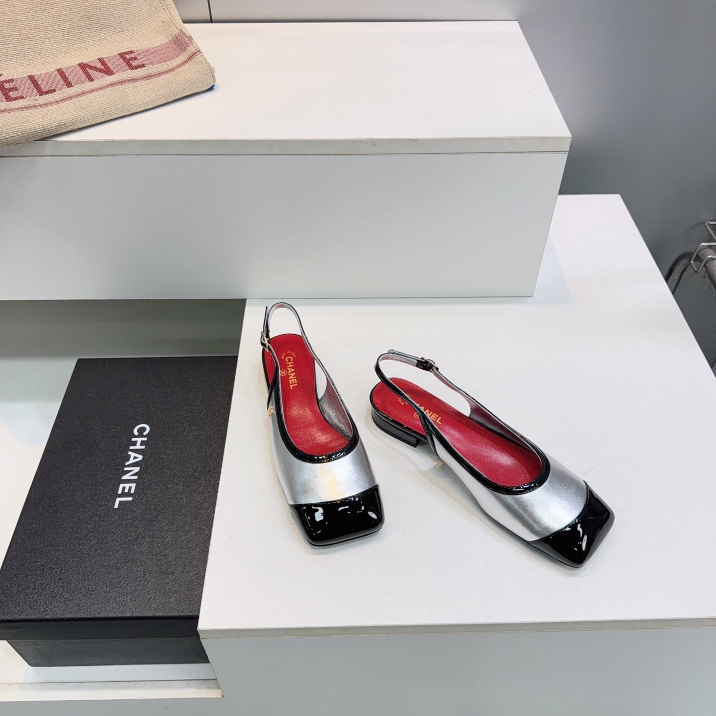 Chanel 2026 Square Toe Slingback Patent Leather 942738