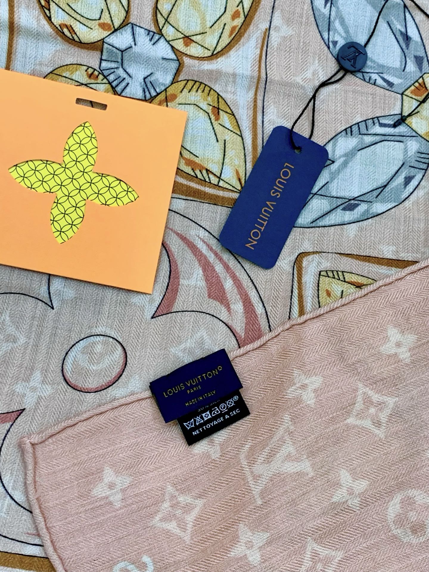 LV X TM Scarf 135CM Light Pink Cashmere 293192