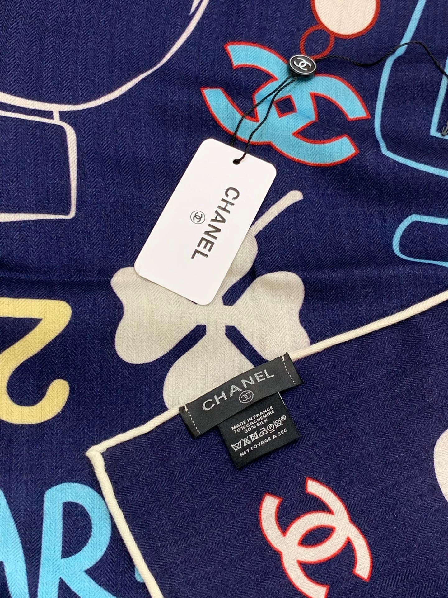 CC 25 Scarf 135CM Blue Colorful Cashmere 293208