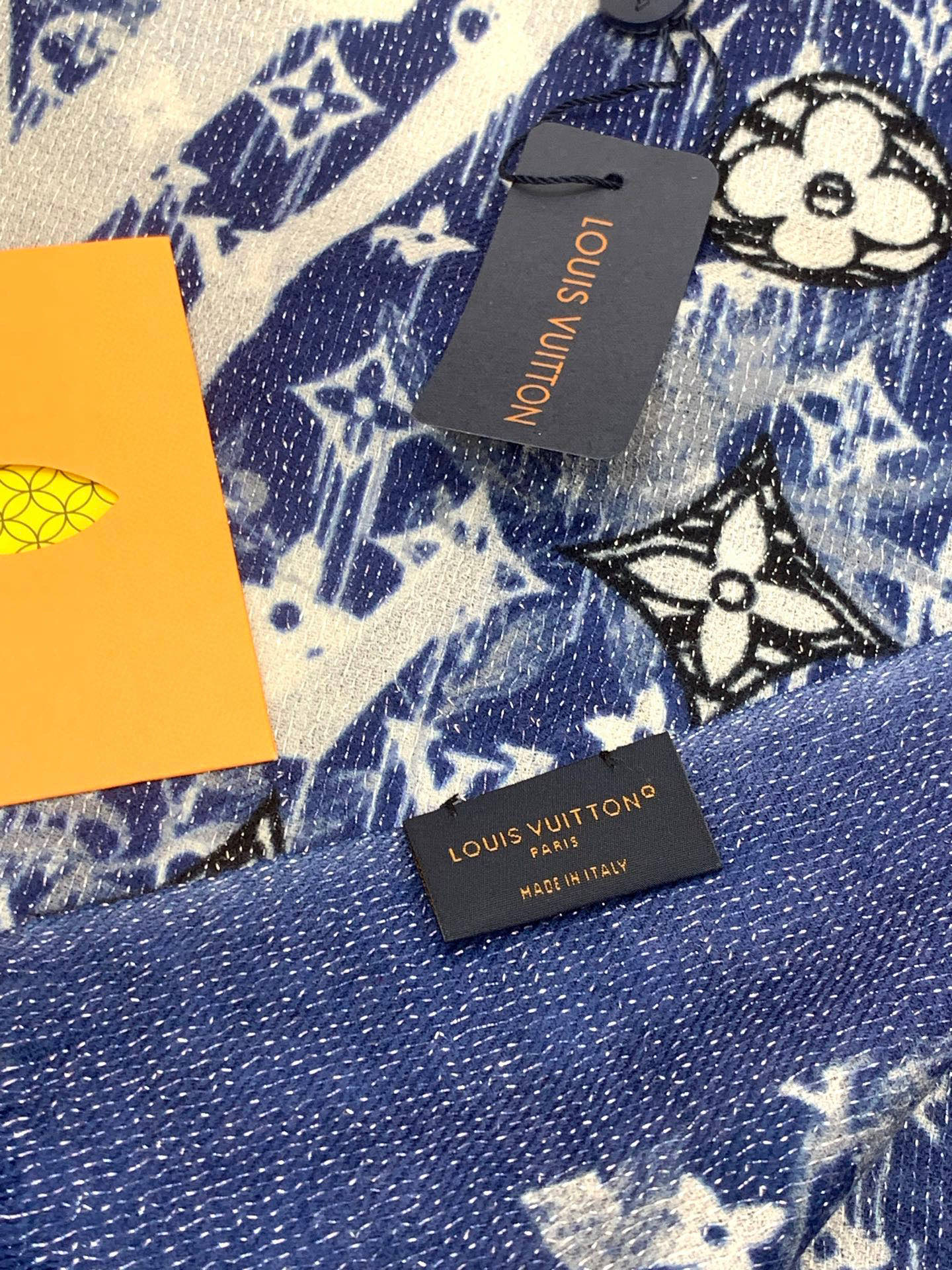 LV 25ss Scarf 200CM Blue Cashmere 293140