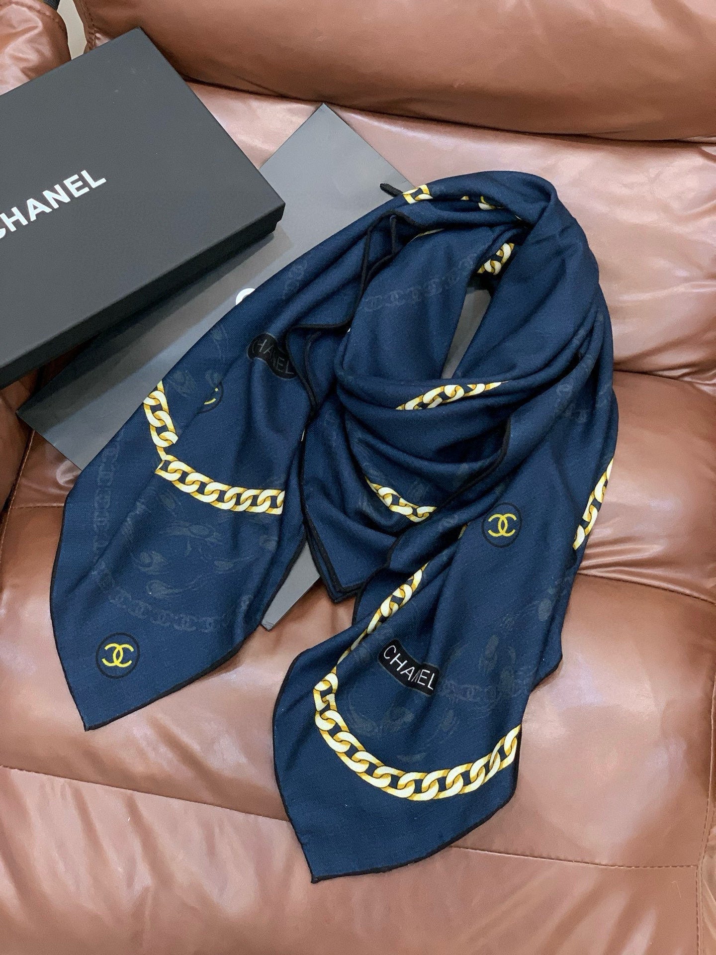 CC 25 Scarf 140cm Dark Blue Cashmere 293265