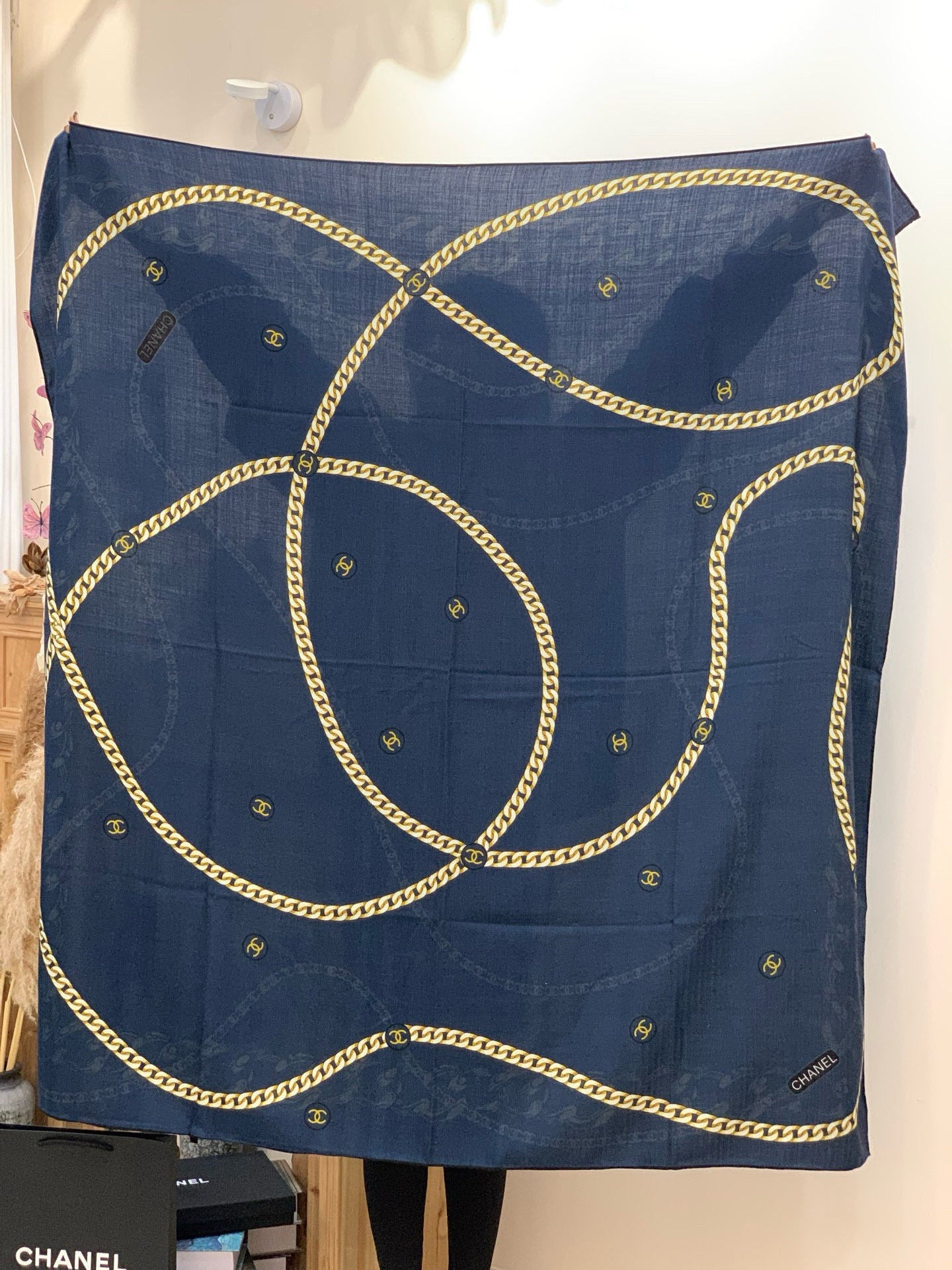 CC 25 Scarf 140cm Dark Blue Cashmere 293265