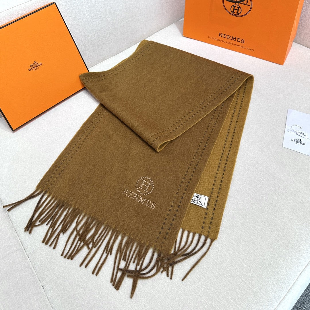 HM Scarf 190 CM Lighter Camel Wool 969440