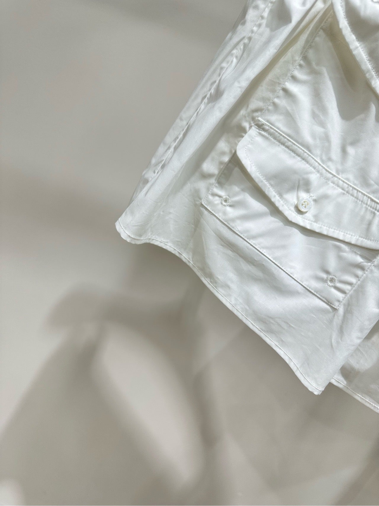 Miumiu 2026 Drawstring Casual Workwear Skirt White Cotton 359056