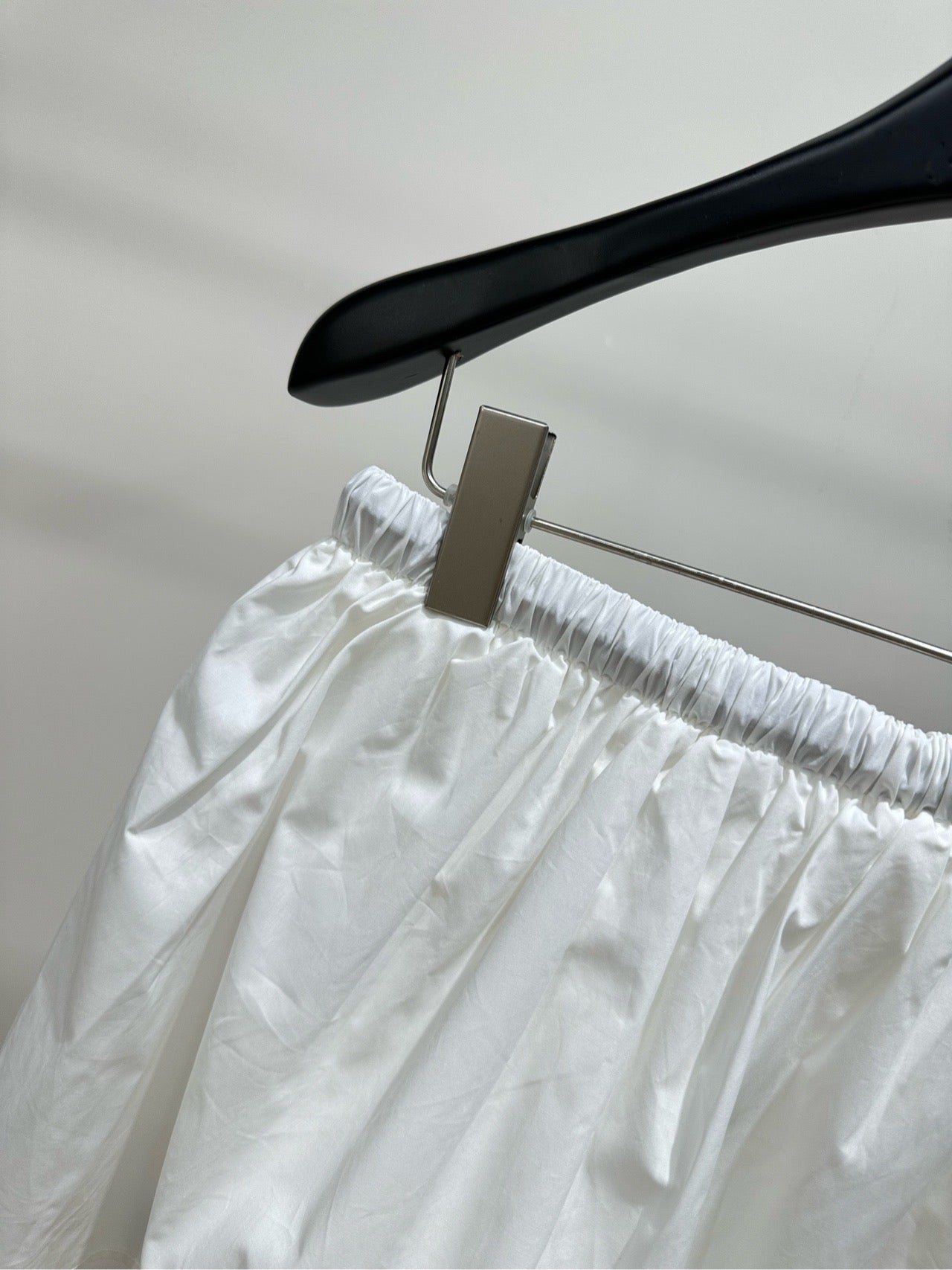 Miumiu 2026 Drawstring Casual Workwear Skirt White Cotton 359056