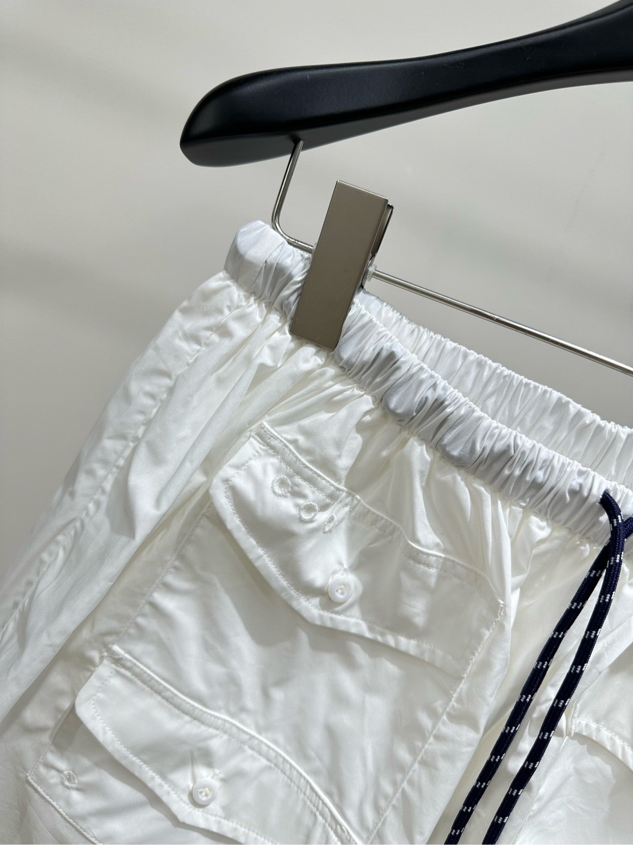 Miumiu 2026 Drawstring Casual Workwear Skirt White Cotton 359056