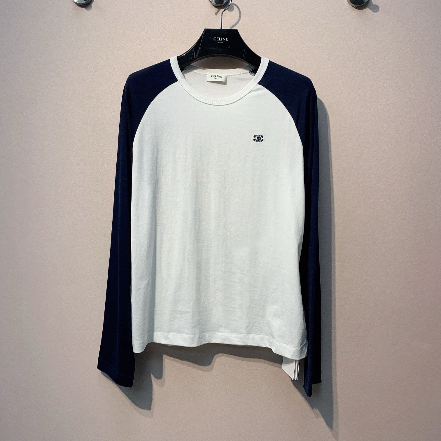 Celine 25 Sweater White Mix Black Cotton 301615