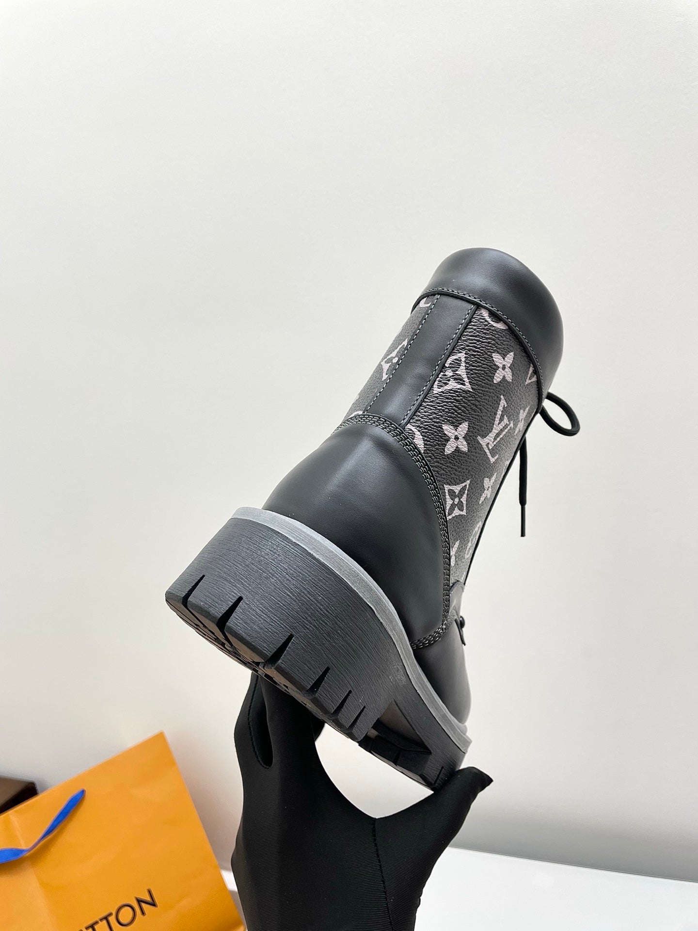 LV 25  Ankle Boots Black Monogram Cowhide 576224