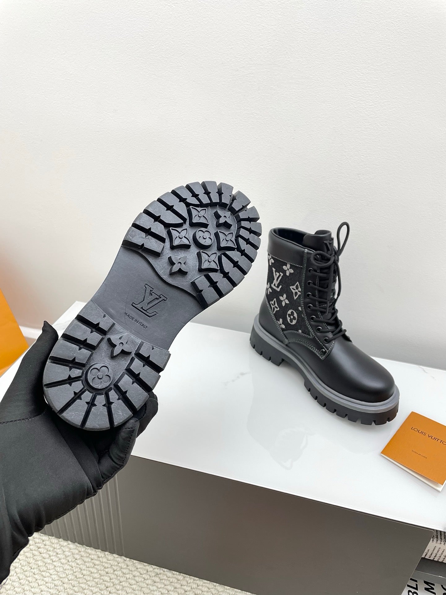 LV 25  Ankle Boots Black  Monogram Cowhide Denim 576226