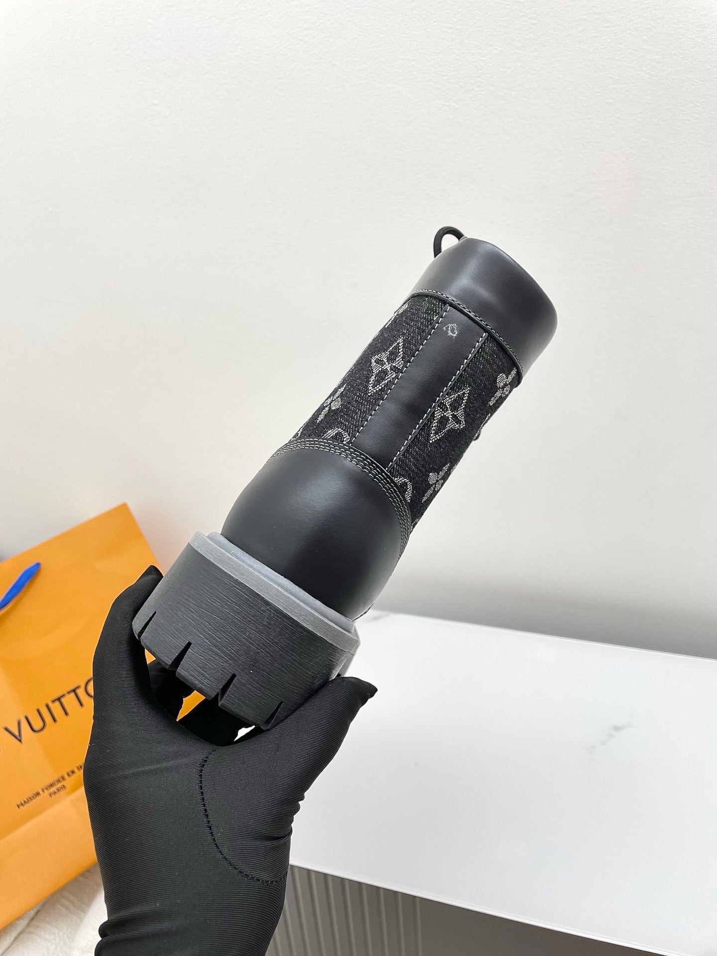 LV 25  Ankle Boots Black  Monogram Cowhide Denim 576226