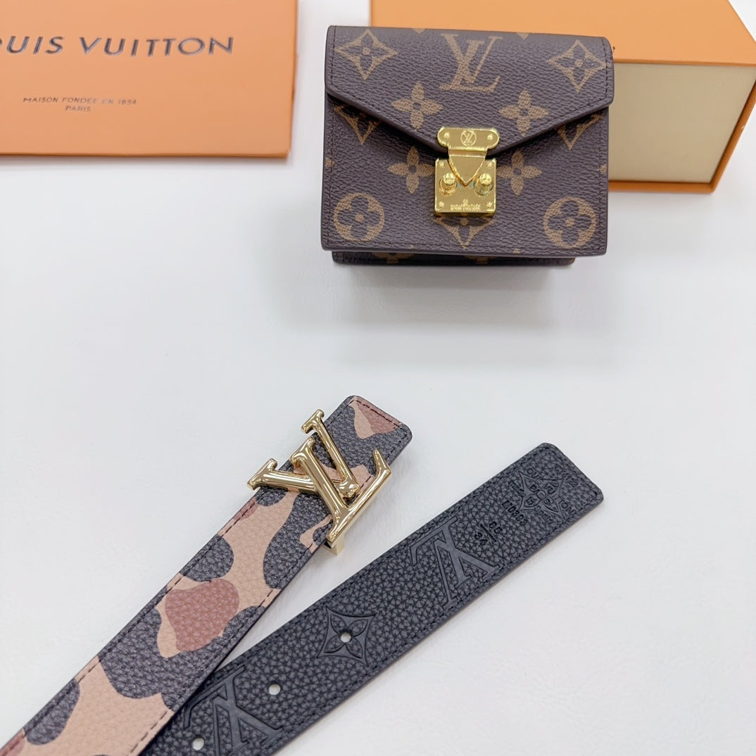 Lv Metis Belt Bag 30 Camo Pattern Brown Monogram