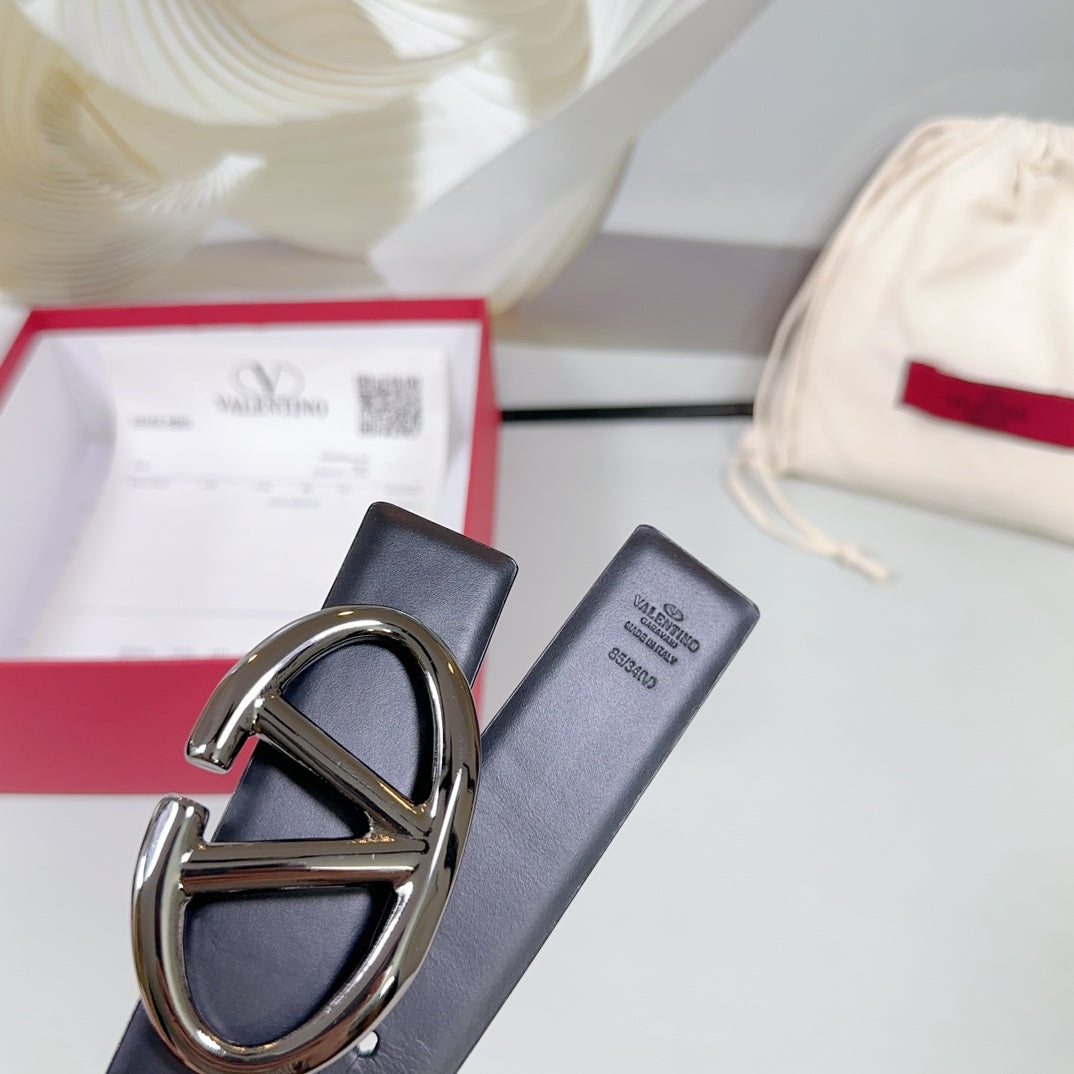 The Bold Edition Reversible Belt 30mm Black Calfskin Black Buckle