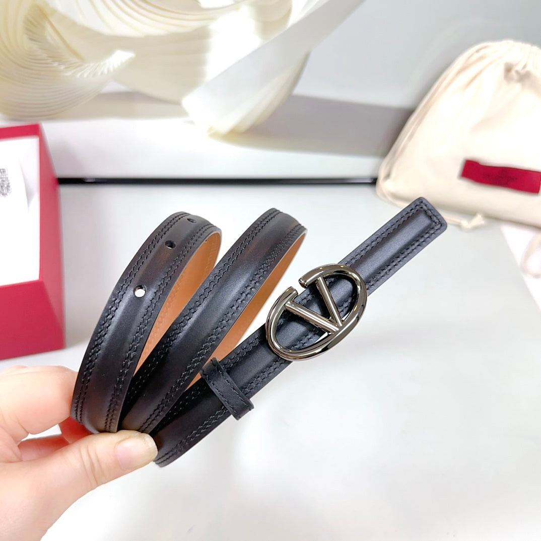 The Bold Edition Belt 20mm Black Brown Calfskin Black Buckle