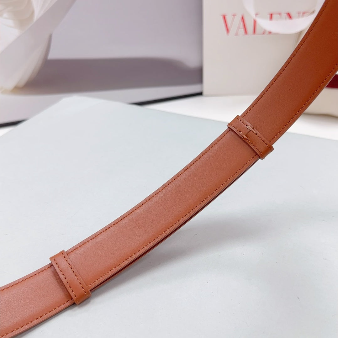 The Bold Edition Belt 30mm Brown Calfskin Silver Buckle