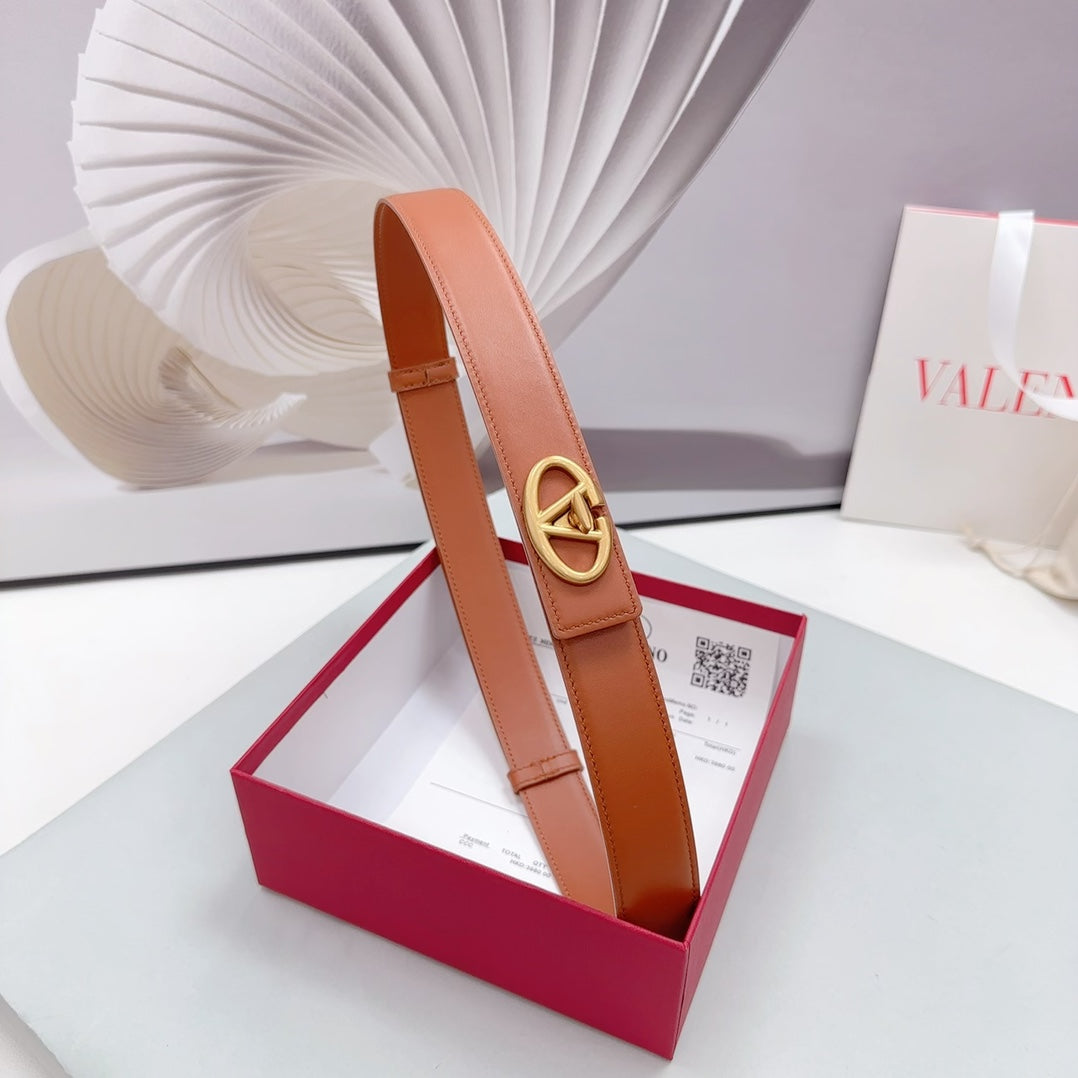 The Bold Edition Belt 30mm Brown Calfskin Gold Buckle