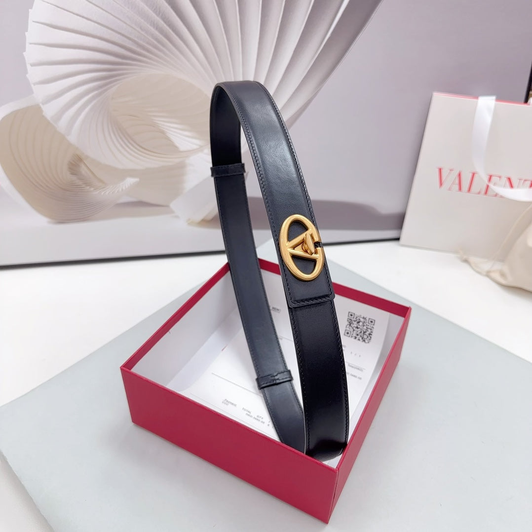 The Bold Edition Belt 30mm Black Calfskin Gold Buckle