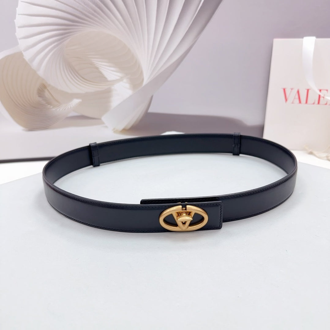 The Bold Edition Belt 30mm Black Calfskin Gold Buckle