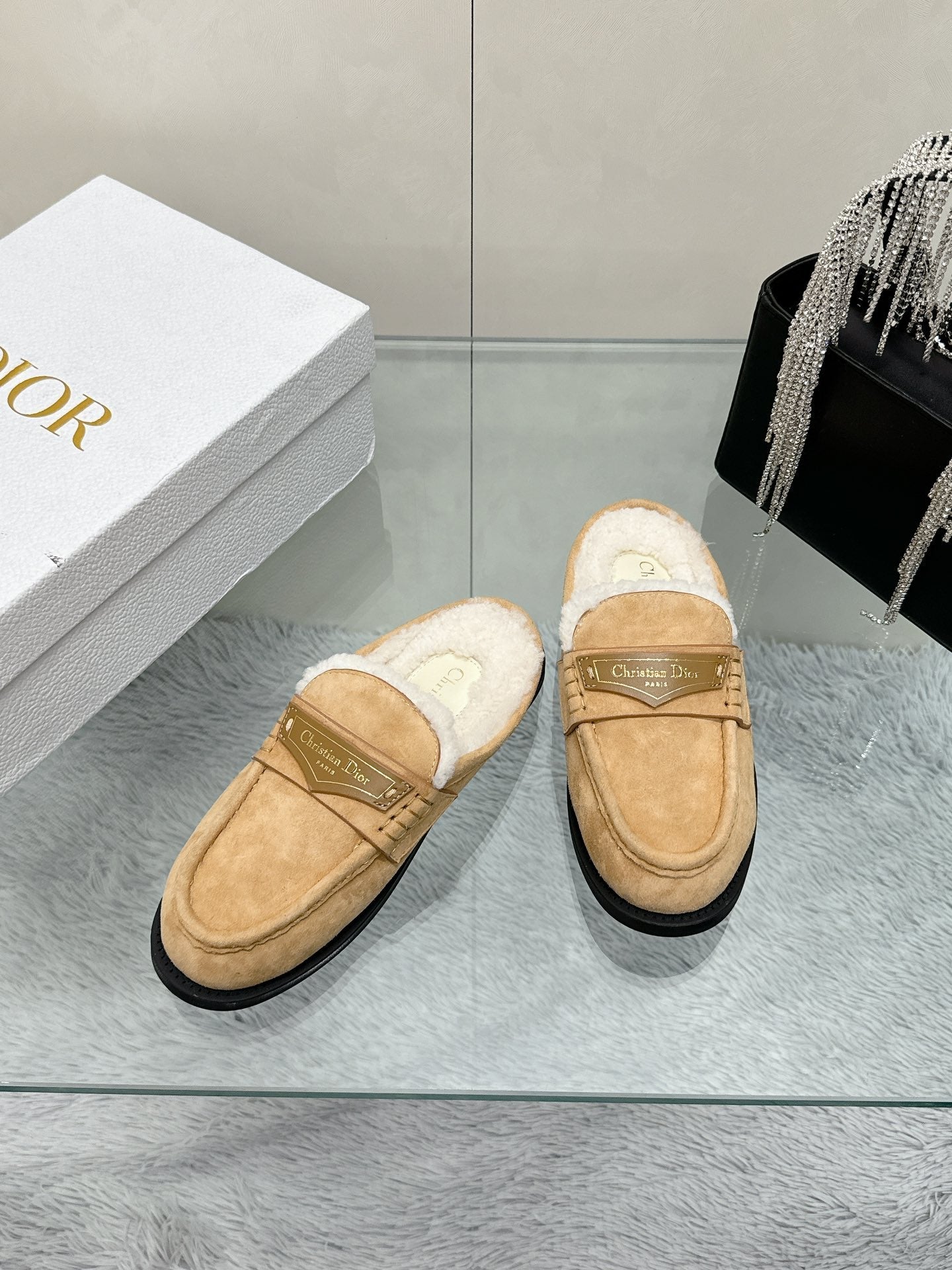 Dior 2026 Boy Mule Tan Suede 966804