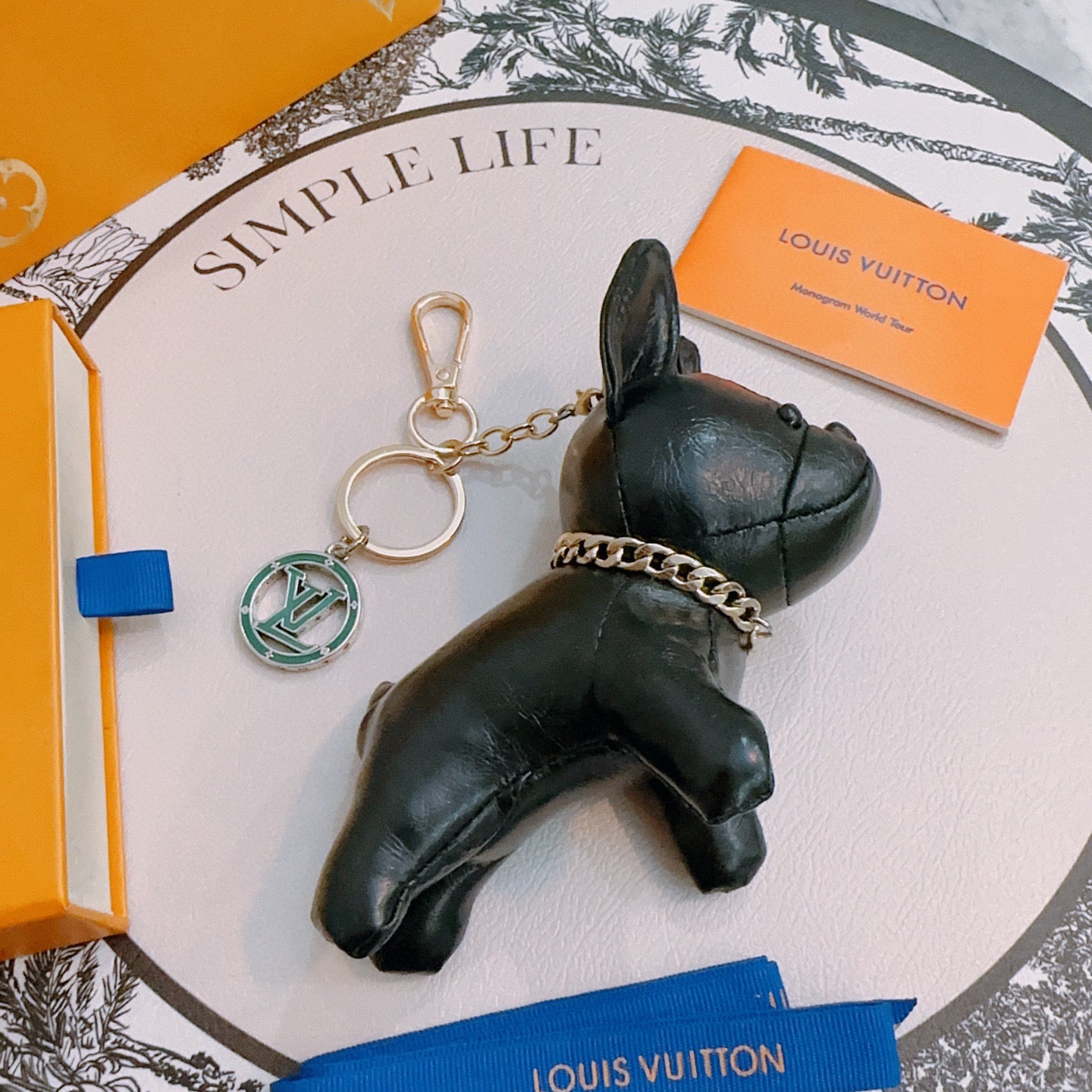 LV Black Dog Charm