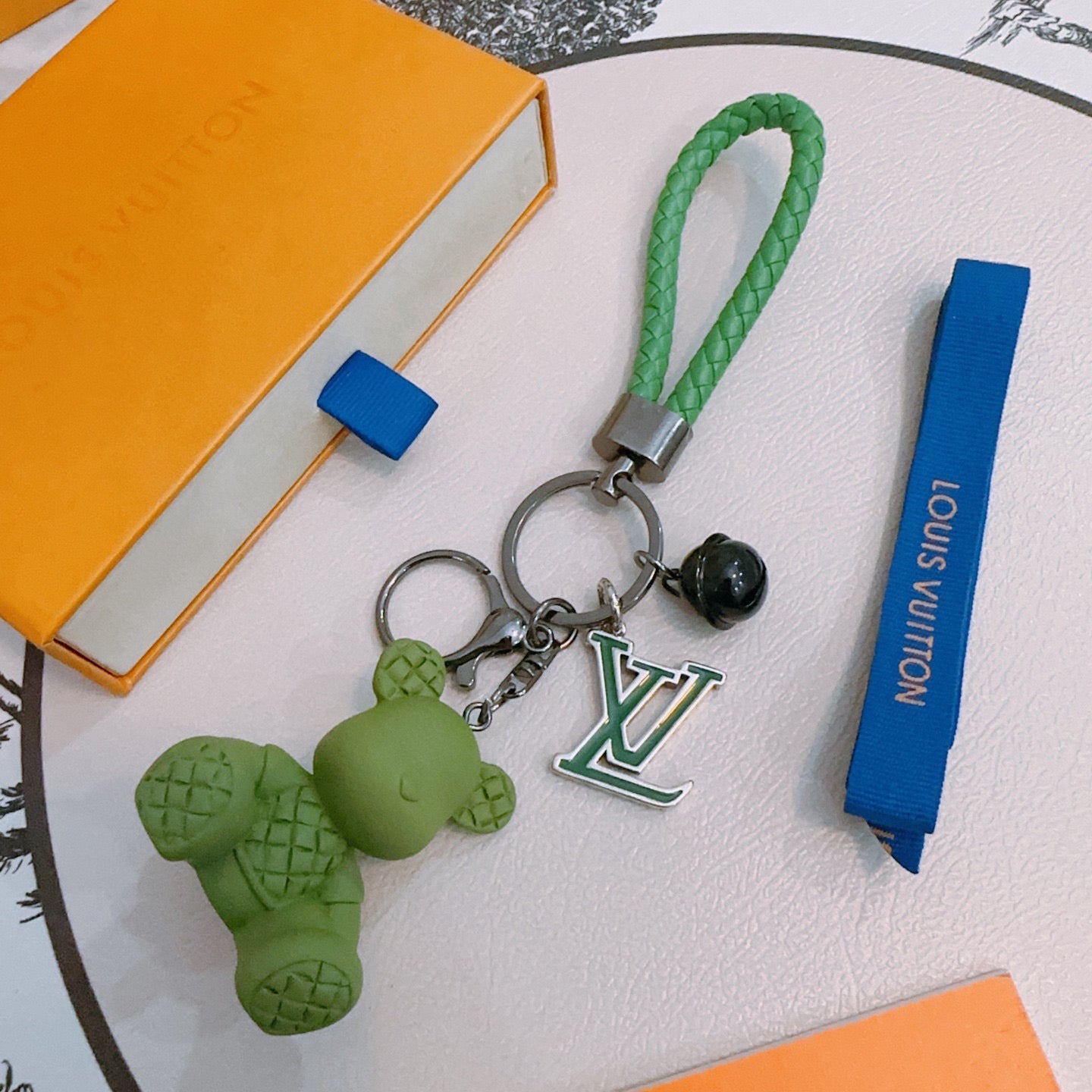 LV Green Bear Charm