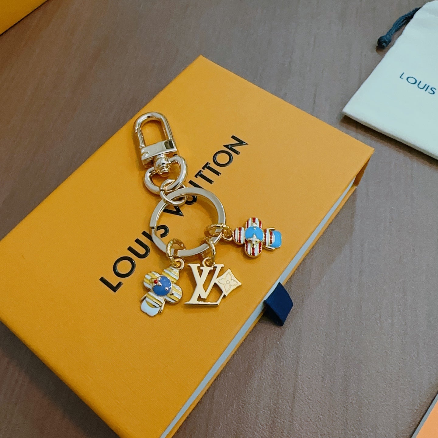 LV Enamel Flower Charm