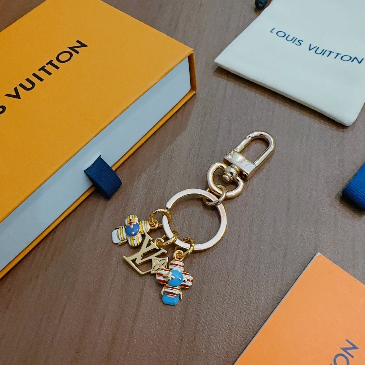 LV Enamel Flower Charm