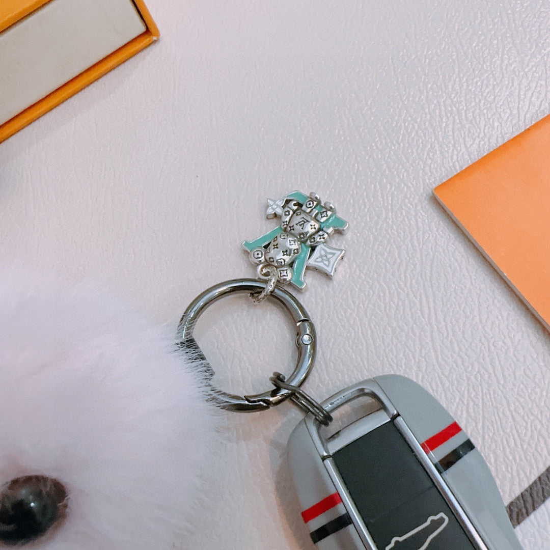 LV Rabbit Keychain Charm