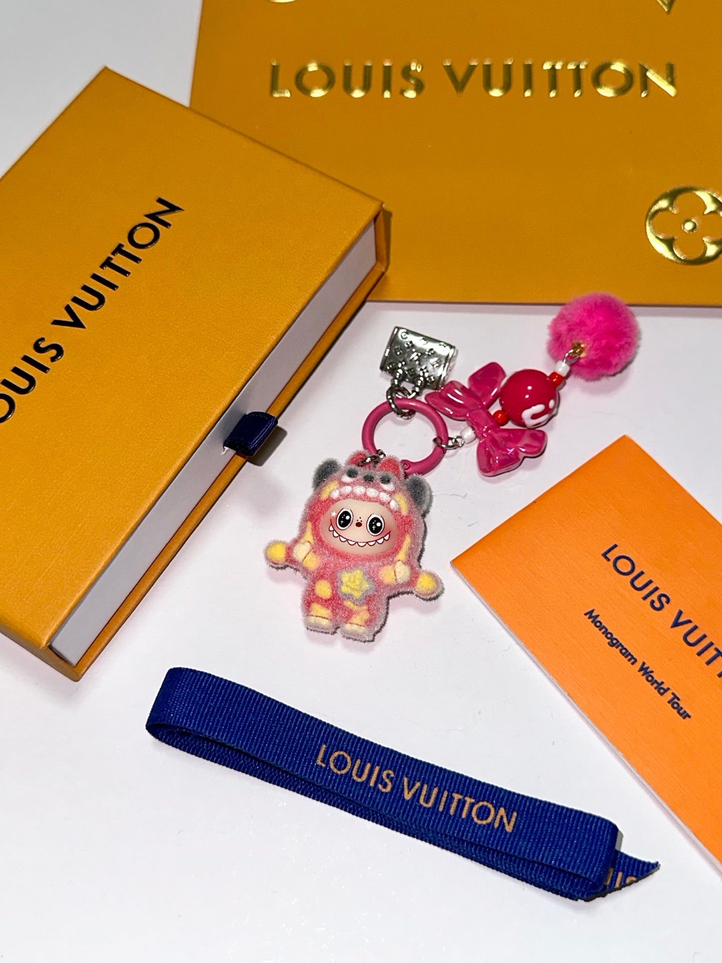 LV Pink Pop Mart Labubu Charm