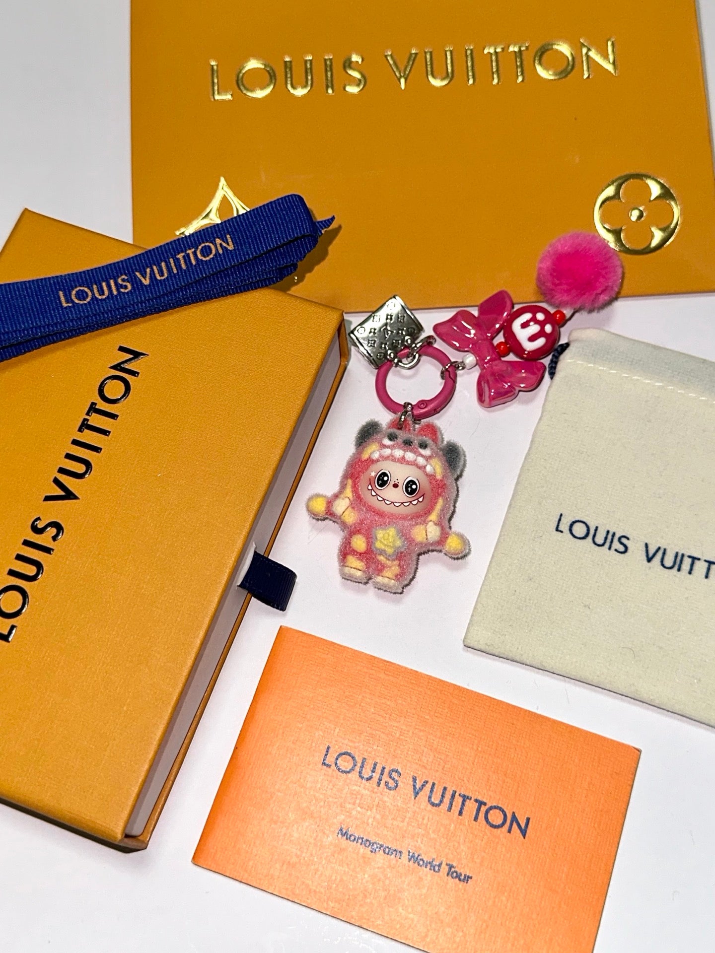 LV Pink Pop Mart Labubu Charm