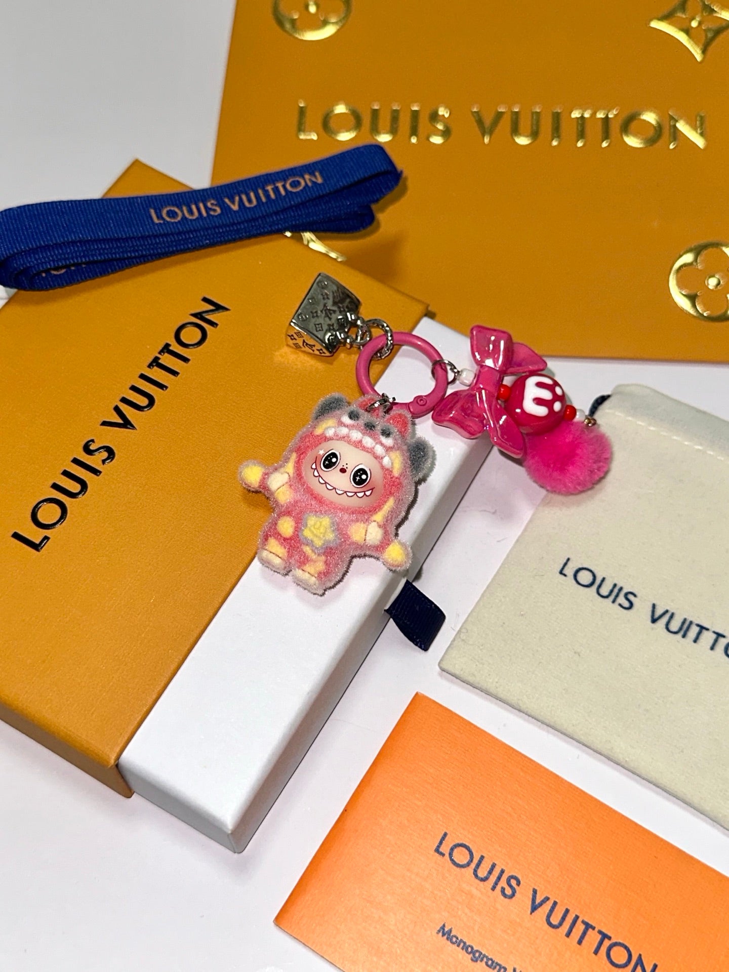 LV Pink Pop Mart Labubu Charm