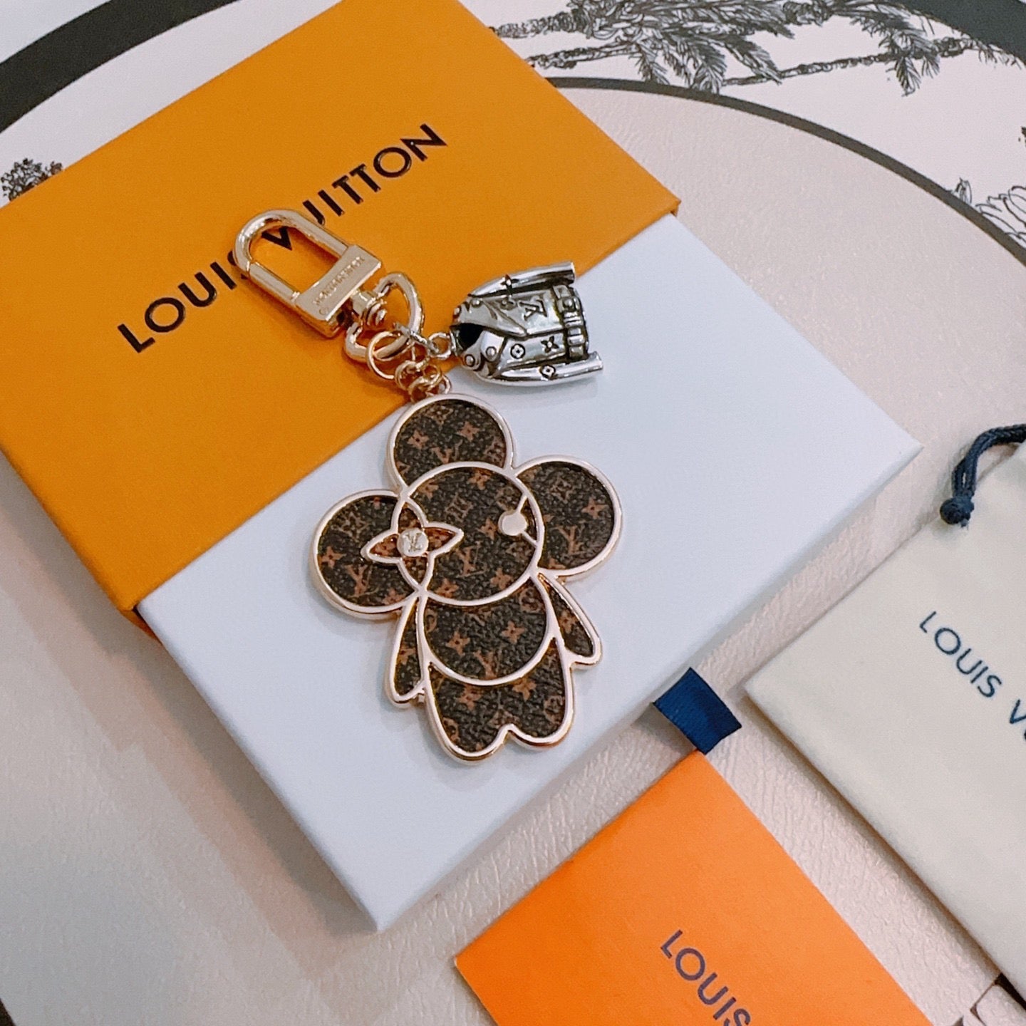 LV Brown Vivienne Charm