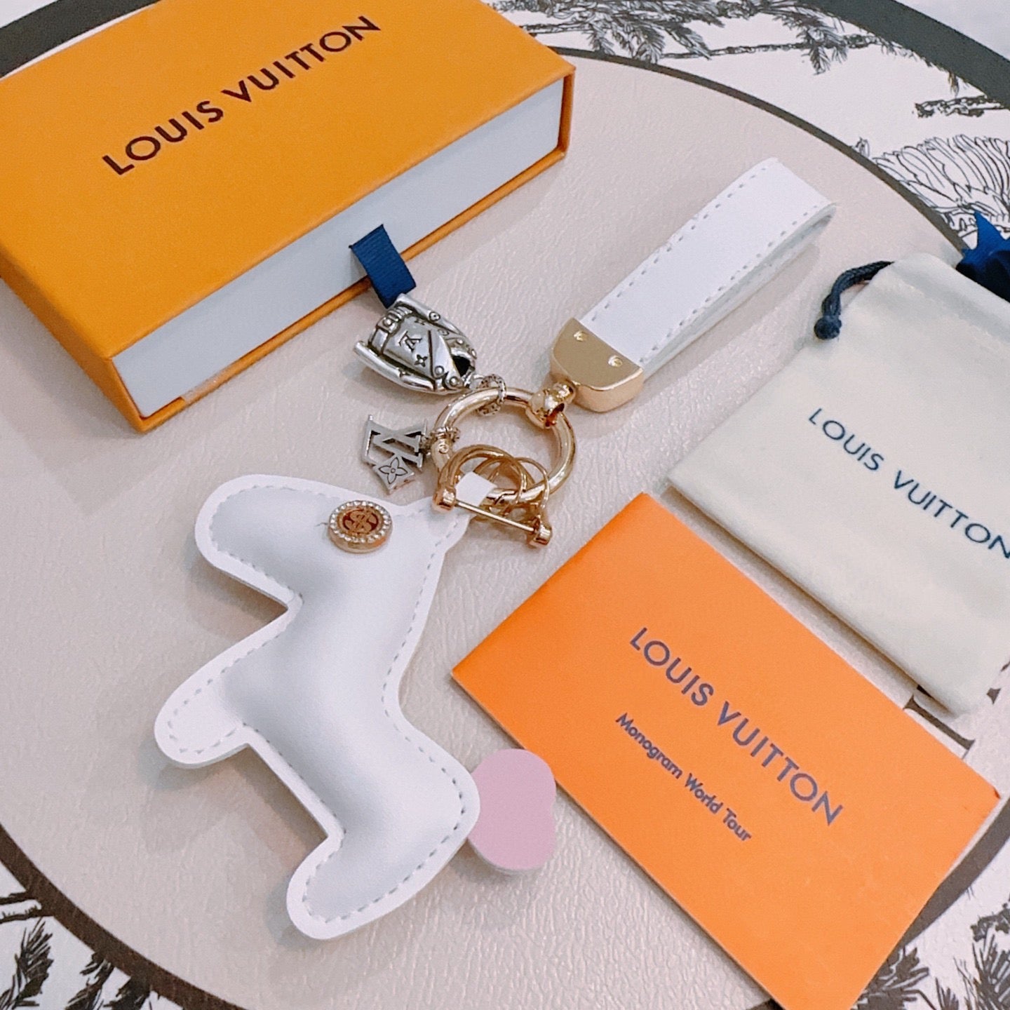 LV White Horse Charm
