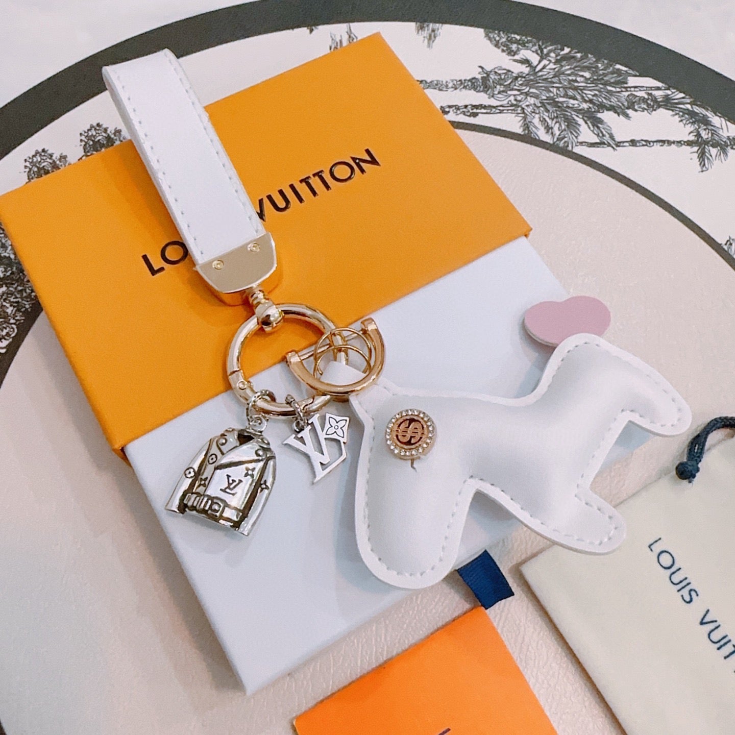 LV White Horse Charm