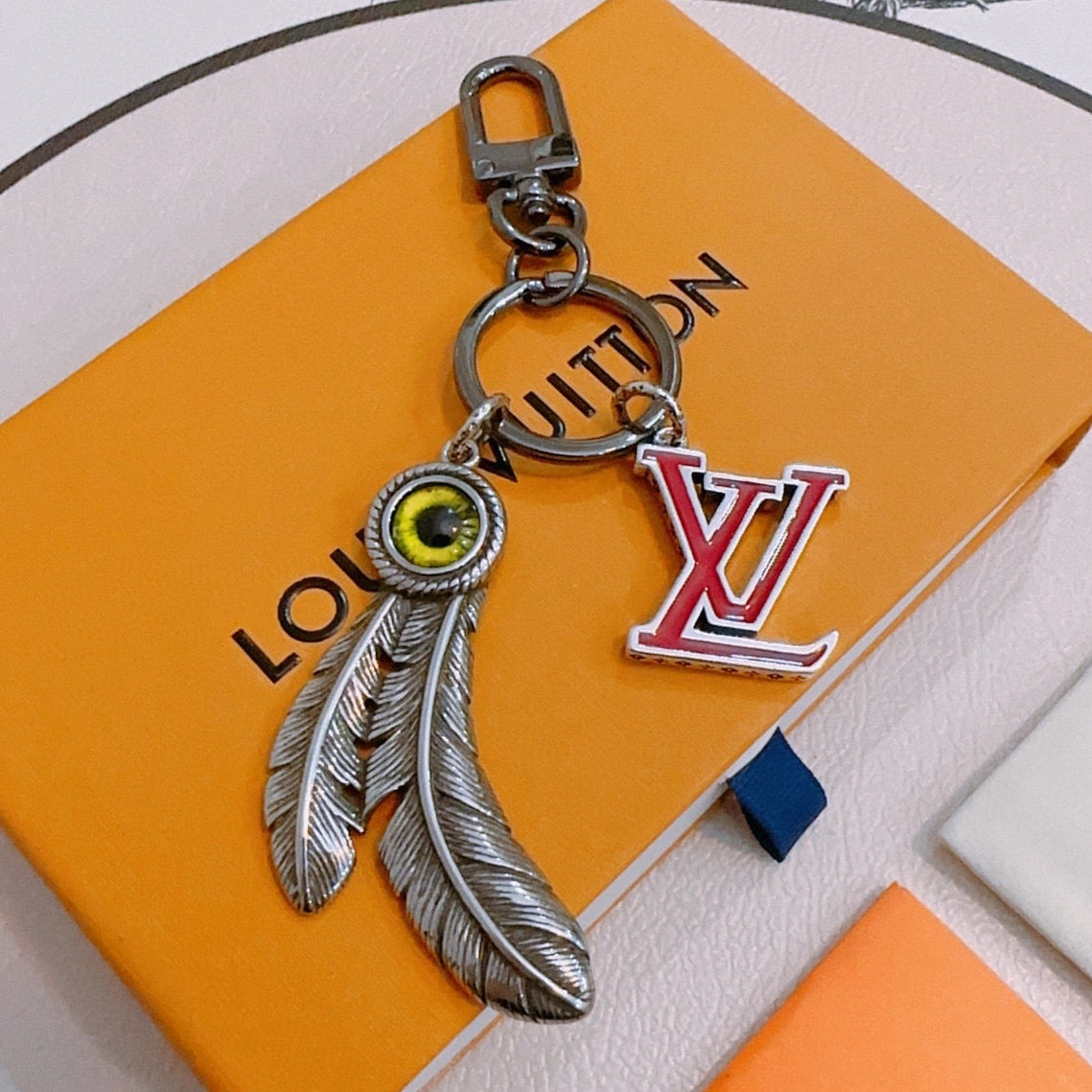 LV Eye And Feather Design Charm
