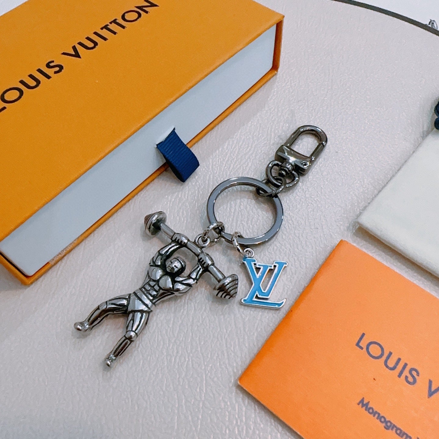 LV  Gym Bro Bag Charm