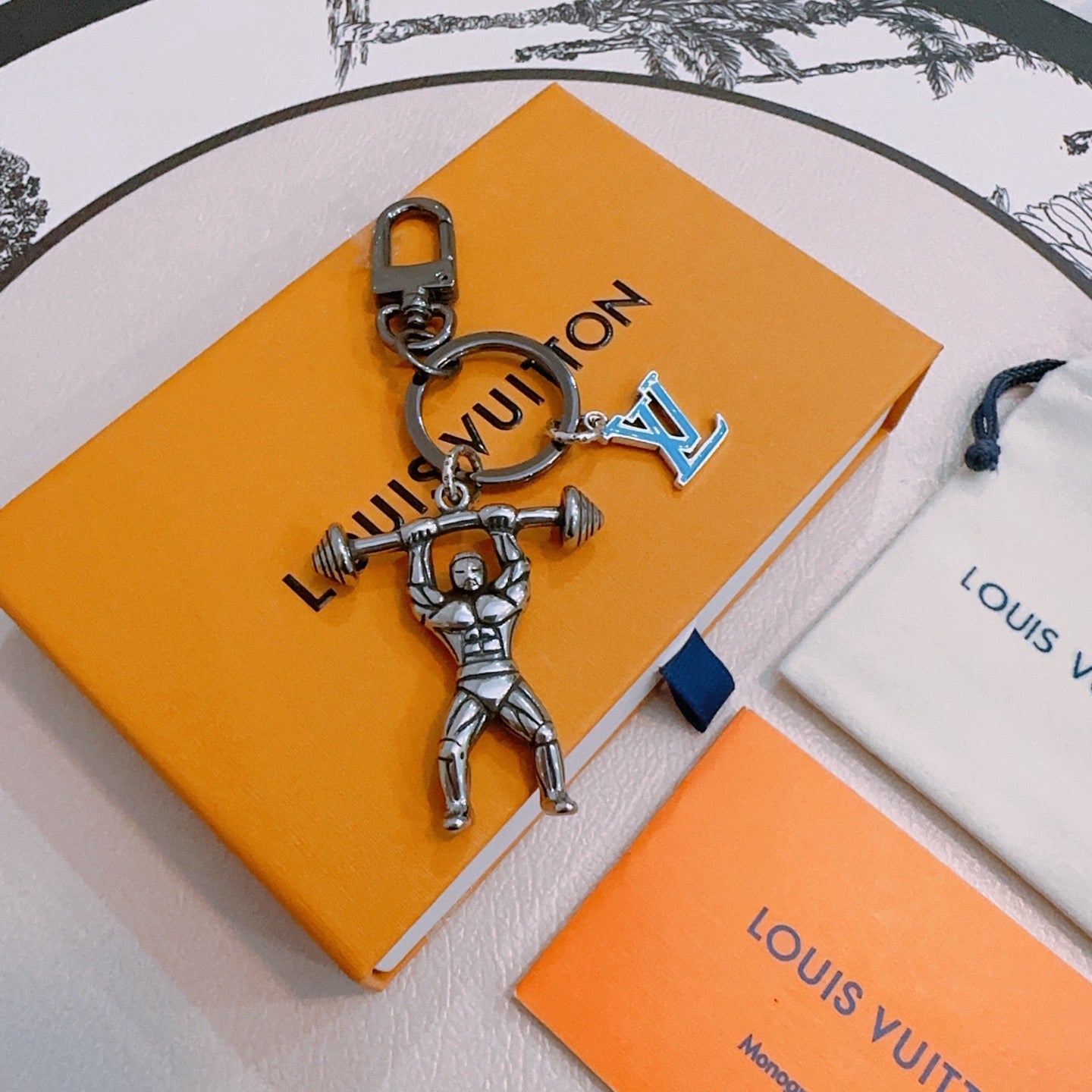 LV  Gym Bro Bag Charm