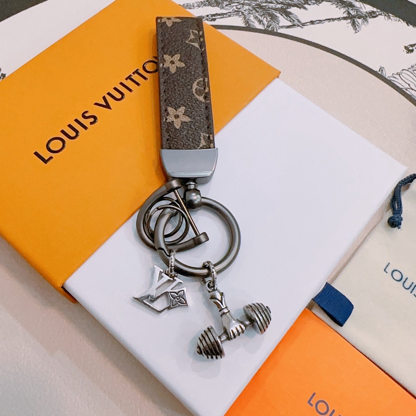 LV Dumbbell Charm