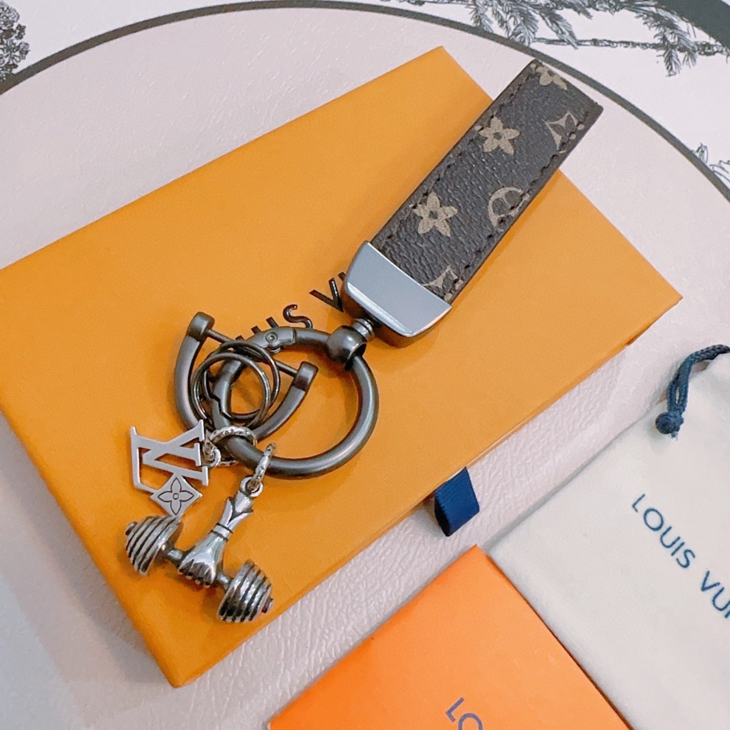 LV Dumbbell Charm