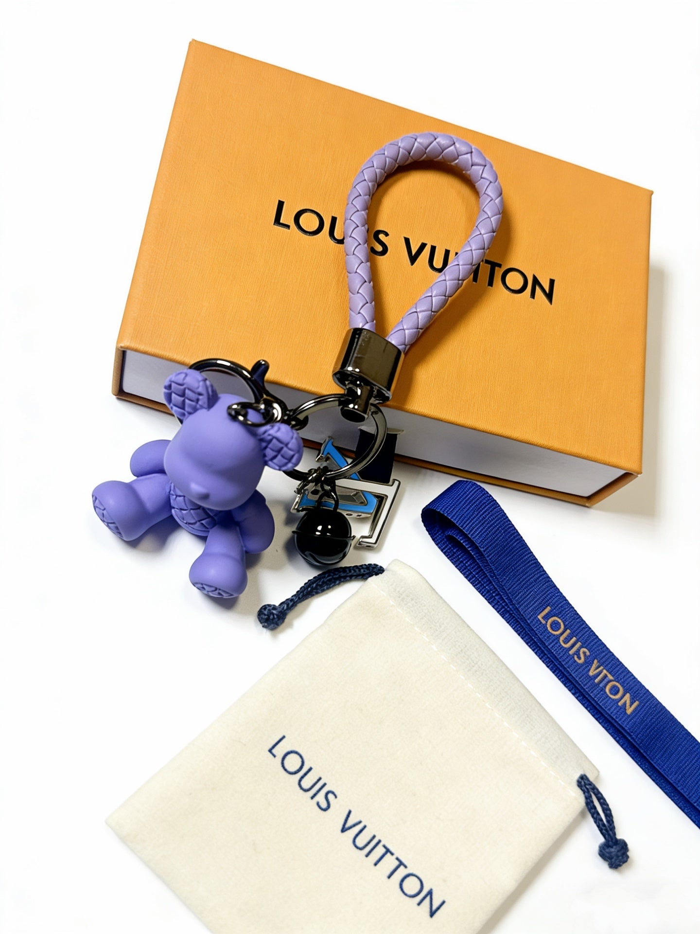 LV Purple Bear Charm