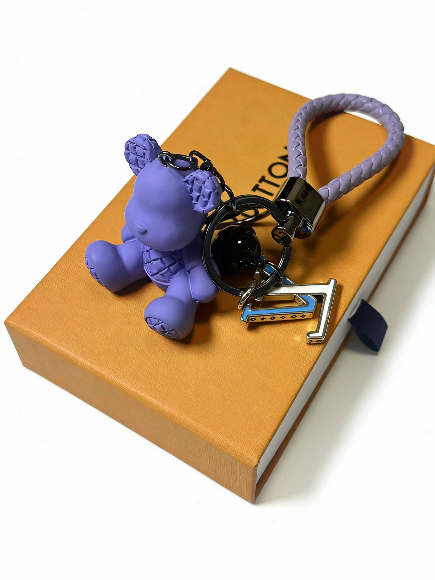 LV Purple Bear Charm