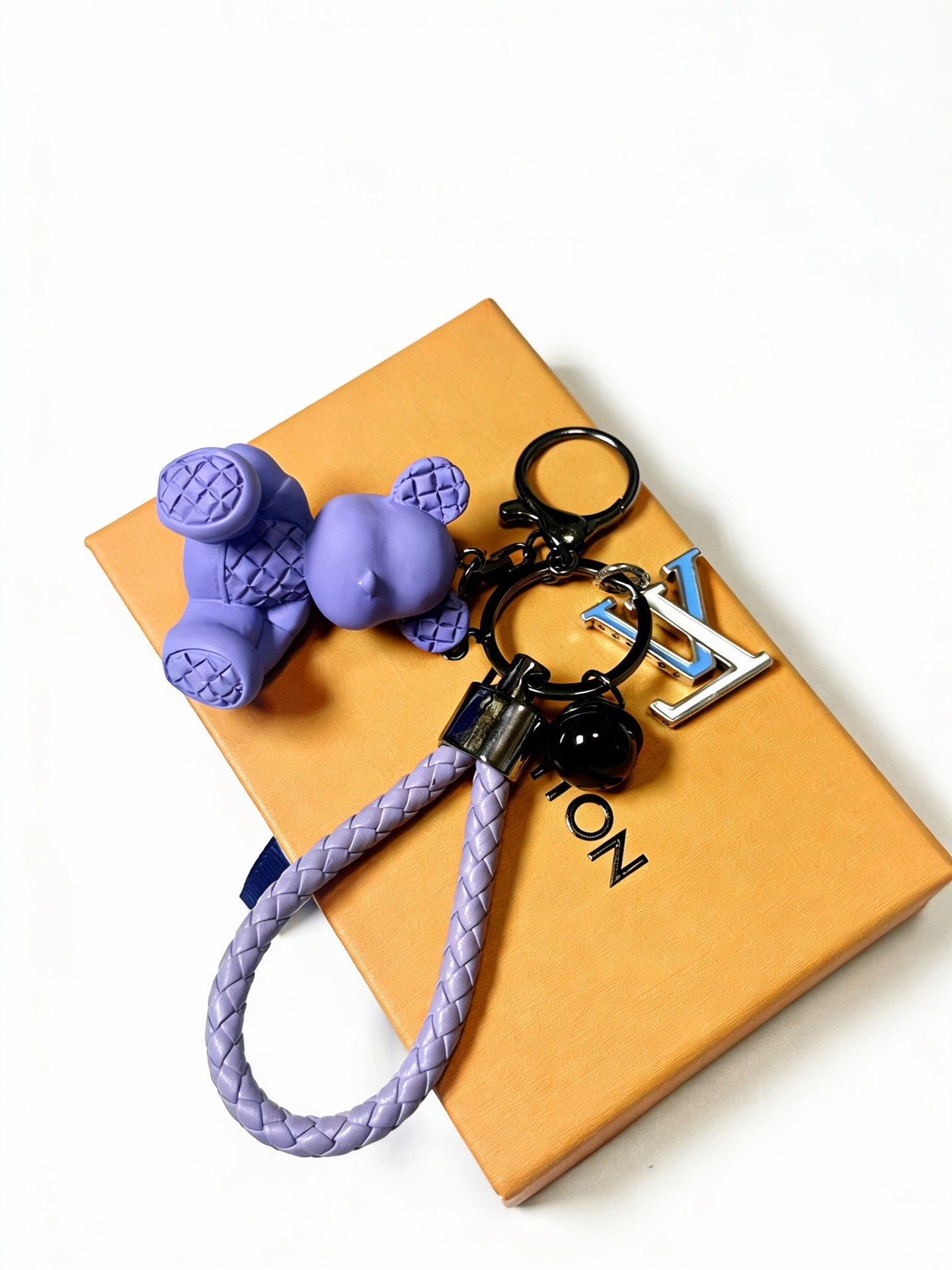 LV Purple Bear Charm