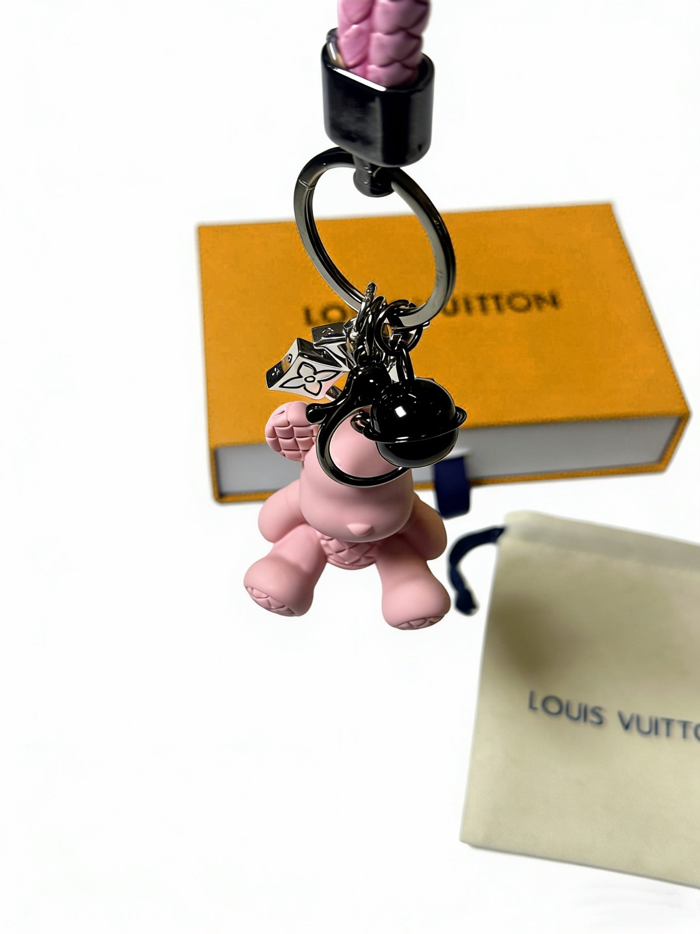 LV Pink Bear Charm